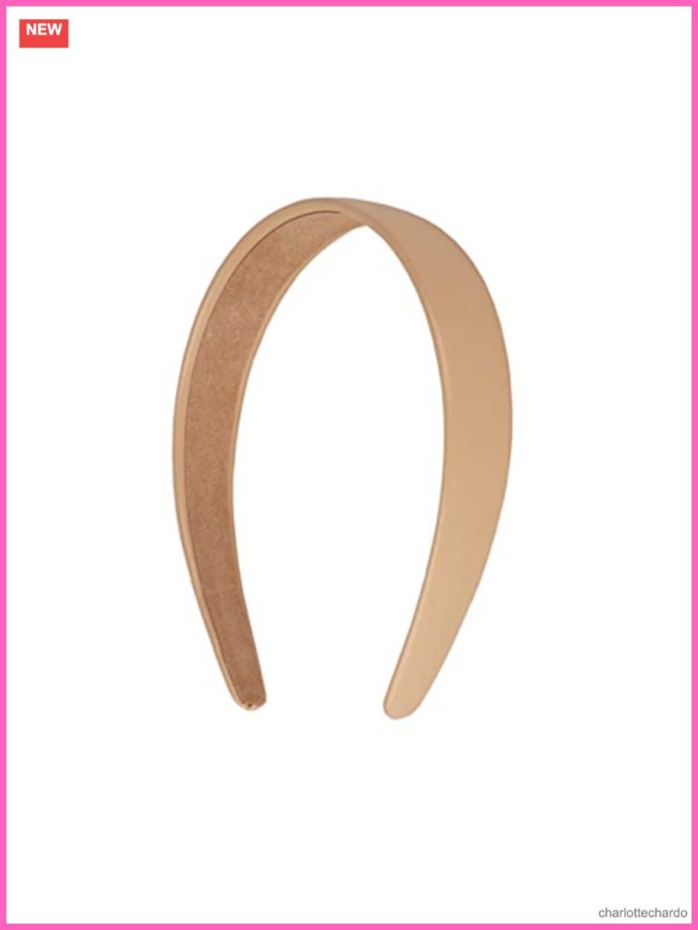 1 Inch Vegan Leather Headband Non-Slip Inner Lining No Teeth